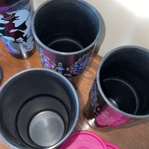 Bundle of 7 Tupperware tumblers Halloween kaliope fiesta spooky spectacular - Picture 3 of 7